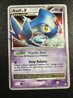Pokemon TCG Azelf LV.X Legends Awakened Holo Card 140/146 - Image 1