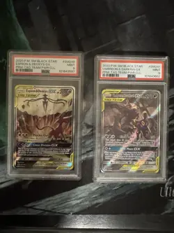 🔥Umbreon/Darkrai GX *&* Espeon/Deoxys Tag Team PROMO Cards **SEQUENTIAL PSA 9** - Image 1