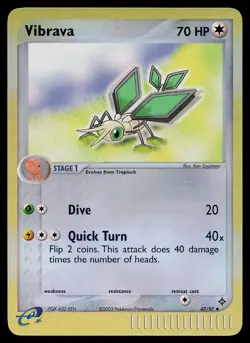 Pokemon Card - Vibrava Dragon 47/97 Uncommon Reverse Holo - Image 1