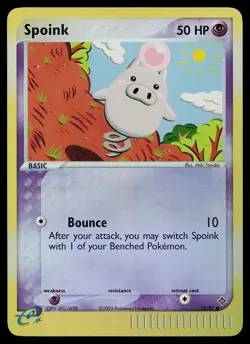 Pokemon Card - Spoink Dragon 73/97 Common Reverse Holo - Image 1
