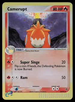Pokemon Card - Camerupt Dragon 24/97 Uncommon Reverse Holo - Image 1