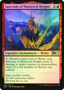 MTG Sanctum of Shattered Heights FOIL NM Core Set 2021 M21 Magic Gathering card - Image 1