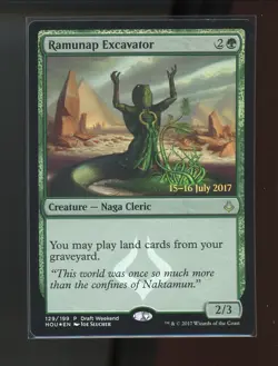 MTG Ramunap Excavator FOIL Hour of Devastation Draft Weekend Promo - Image 1
