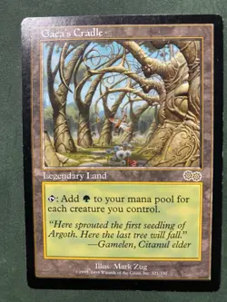 1x Gaea's Cradle Urza's Saga Regular - Light to Moderate Play/MP - Image 1