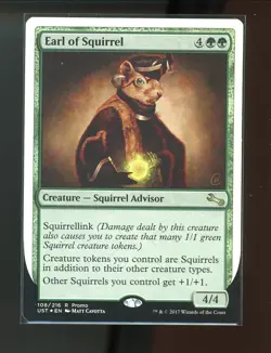 MTG Earl of Squirrel FOIL Unstable Promo 108/216 - Image 1