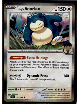 Hop's Snorlax - 117/159 - Holo Rare - Pokemon Journey Together - Image 1