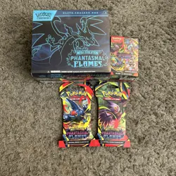 Pokemon Phantasmal Flames ETB + Booster Bundle and Booster Pack - Factory Sealed - Image 1