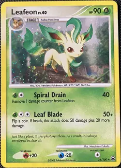 Leafeon - (DP Majestic Dawn) 024/100 Deck Exclusives Holo (See Photos) Pokemon - Image 1