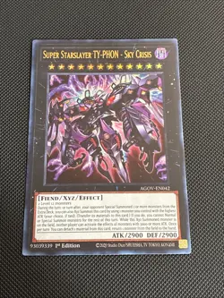 Yugioh Super Starslayer TY-PHON-Sky Crisis AGOV-EN042 Ultra Rare 1st Edition NM - Image 1