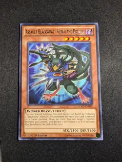 Yugioh - Assault Blackwing - Kunai the Drizzle DOCS-EN018 1st Edition Rare NM - Image 1