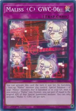 Yugioh! LP Maliss C GWC-06 - CRBR-EN023 - Super Rare - 1st Edition Lightly Playe - Image 1