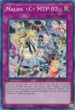 Yugioh! LP Maliss C MTP-07 - CRBR-EN022 - Collector's Rare - 1st Edition Lightly - Image 1