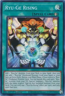 Yugioh! LP Ryu-Ge Rising - CRBR-EN035 - Super Rare - 1st Edition Lightly Played, - Image 1