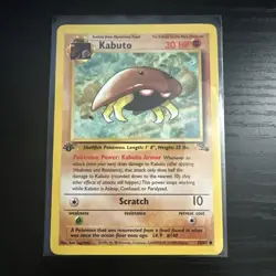 1999 Pokemon 1st Edition Fossil - KABUTO - card no. 50/62 LP (2) - Image 1