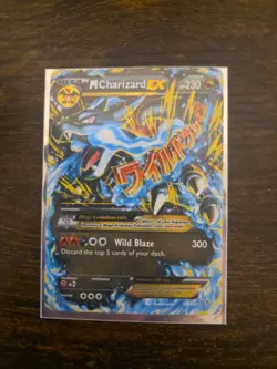 Pokemon Mega Charizard EX Blue Fire 2014 Halo Card Well Played - Image 1