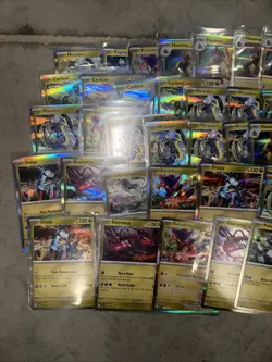 40+ Pokemon Holographic Holo Card Lot Dragon Energy Type Haxorus Diagla Cyclizar - Image 2