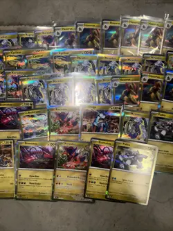 40+ Pokemon Holographic Holo Card Lot Dragon Energy Type Haxorus Diagla Cyclizar - Image 3