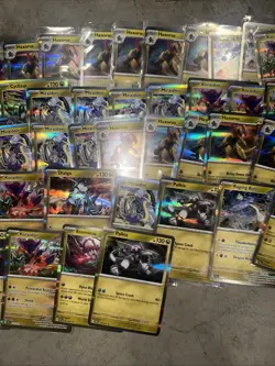 40+ Pokemon Holographic Holo Card Lot Dragon Energy Type Haxorus Diagla Cyclizar - Image 4