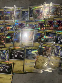 40+ Pokemon Holographic Holo Card Lot Dragon Energy Type Haxorus Diagla Cyclizar - Image 5