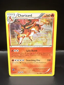 Pokemon TCG Charizard Legendary Treasures Holo Rare Card 19/113 - Image 1