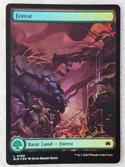 MTG Forest (0280) FOIL - Bloomburrow (BLB) Magic Gathering Card LAND NM - Image 1