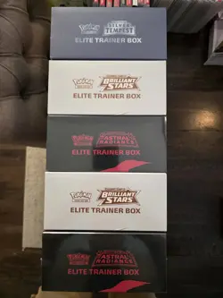 Pokemon TCG Elite Trainer Box Cards Lot Of 5 Factory Sealed Mint Boxes + Bonus - Image 2