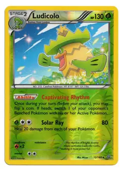 Pokemon Card: Ludicolo REVERSE HOLO 12/160 XY Primal Clash Set Rare! NM - Image 1