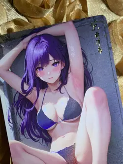 Raiden Shogun GENSHIN IMPACT Goddess Anime Waifu Girl ACG Holo Card Pool - Image 2