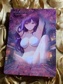 Raiden Shogun GENSHIN IMPACT Goddess Anime Waifu Girl ACG Holo Card Pool - Image 4