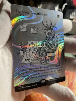 Demonic Consultation-MTG-Countdown-Secret Lair- ?Lightly Played, Halo Foil ? - Image 1