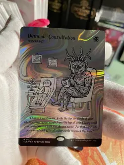 Demonic Consultation-MTG-Countdown-Secret Lair- ?Lightly Played, Halo Foil ? - Image 2