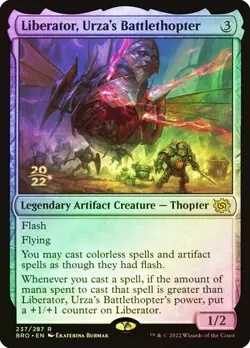 MTG LIBERATOR, URZA'S BATTLETHOPTER FOIL The Brothers' War Prerelease NM - Image 1