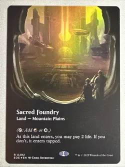 MTG / Sacred Foundry / EOE / #282 / FOIL (Borderless) / Rare / NM - Image 1