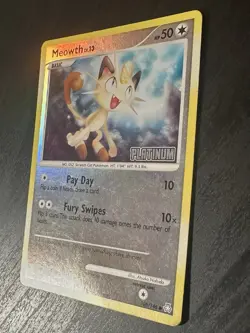 2008 Pokemon TCG DP Legends Awakened Meowth STAMPED Promo Rev Holo 106/146 MP - Image 2