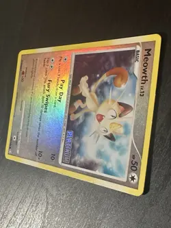 2008 Pokemon TCG DP Legends Awakened Meowth STAMPED Promo Rev Holo 106/146 MP - Image 3