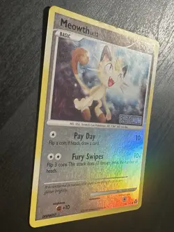 2008 Pokemon TCG DP Legends Awakened Meowth STAMPED Promo Rev Holo 106/146 MP - Image 4