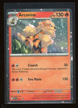 Arcanine SVP011 Cosmos Holo Black Star Promo 011 Scarlet & Violet (NM) Pokemon - Image 1
