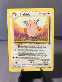 Pokemon TCG Clefable #17/64 Jungle Set Unlimited Non Holo Rare 1999 WOTC NM VTG - Image 1