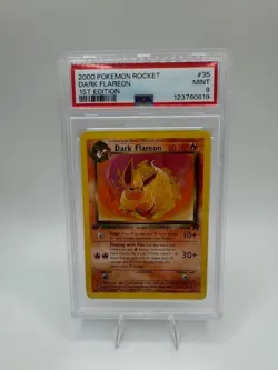 2000 Dark Flareon Pokemon Team Rocket First 1st Edtion #35 PSA 9 - Image 1