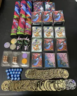 Pokemon TCG Accessory Lot Charizard PlayMat Prismatic Sleeves Binders Figures - Image 1