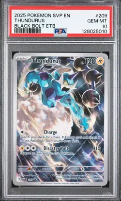 2023-25 Pokemon SV Black Star Promos SVP EN Thundurus #209 PSA 10 - Image 1
