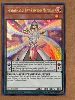 Performapal Five-Rainbow Magician BLLR-EN005 1st Edition Ultra Rare LP - Image 1