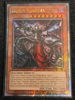 Yugioh Queen Azamina SUDA-EN009 Quarter Century Secret Rare 1st Edition NM - Image 1