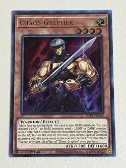 Yugioh! Chaos Grepher GFP2-EN039 1st Edition Ultra Rare - Image 1