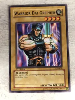 Warrior Dai Grepher - LOD-020 - Common - 1st Edition YuGiOh - Image 1