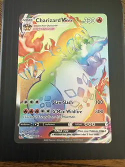Pokemon TCG Champions Path Rainbow Charizard VMAX Secret Rare Card 74/73 - Image 1