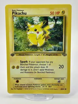 1999 Pokemon Pikachu 1st Edition Jungle Card Red Cheeks 60/64 MINT - Image 1