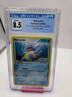 CGC 8.5 Wartortle EX Crystal Guardians 42/100 Reverse Holo Stamped Pokemon Card - Image 1