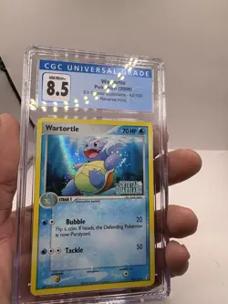 CGC 8.5 Wartortle EX Crystal Guardians 42/100 Reverse Holo Stamped Pokemon Card - Image 3