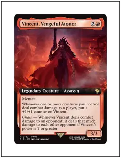 1x Vincent, Vengeful Atoner, Extended Art, Final Fantasy, Magic MTG NM - Image 1